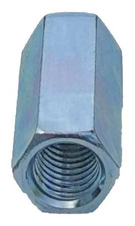 Zoro Select Thread Rod Coupling, 3/8 In, Silver, PK25 V520 3/8EG