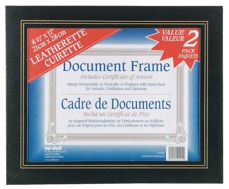 Nudell Leatherette Frame 8.5x11 Black, PK2 21202