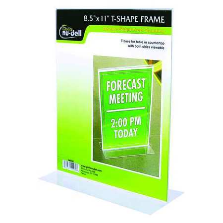 Nudell Sign Holder, Freestandng, 8-1/2x11, Acrylic 38020