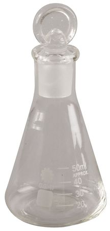 Lab Safety Supply Iodine Flask, Wide Spout250 mL, PK12 5YHR8