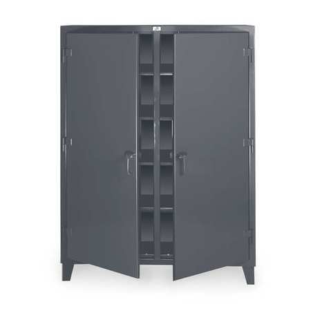 Strong Hold 12 ga. ga. Steel Storage Cabinet, 60 in W, 78 in H, Stationary 56-DS-248
