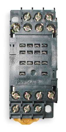 Omron Relay Socket, Finger Safe, Square, 14 Pin PYF14AE