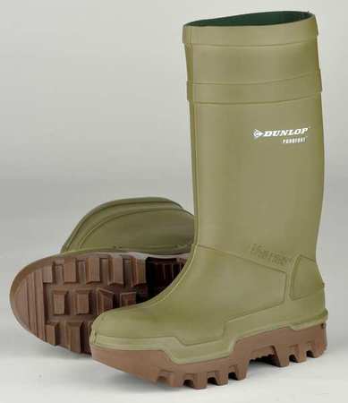 Dunlop Size 15 Men's Steel Rubber Boot, Green E662843
