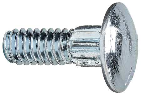 Zoro Select Carriage Bolt, 1/4-20x3/4 L, PK100 5ZMP9