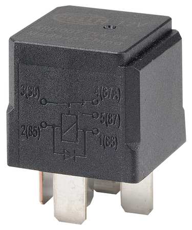 ZORO SELECT Mini Change Over Relay, SPDT, 20A, 12VDC 5ZMT9