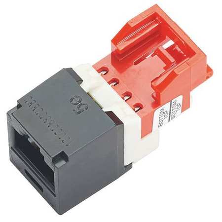 PANDUIT Jack, Mini Com, Cat 5e, Black CJ5E88TBL