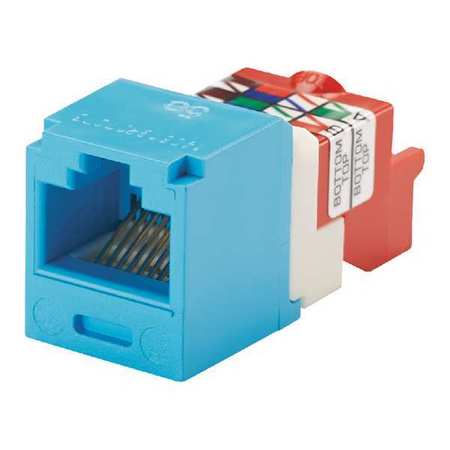 PANDUIT Jack, Mini Com, Cat 5e, Blue CJ5E88TBU