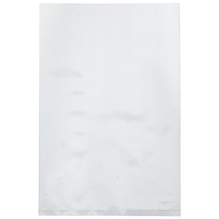 Zoro Select 6" x 4" Open Poly Bags, 2 mil, Clear 5ZW08