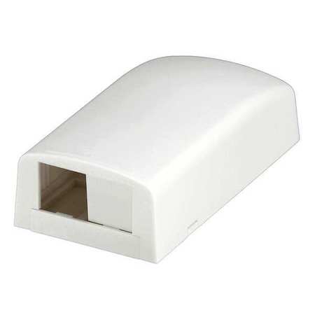 PANDUIT Surface Mount Box, Mini Com, 2Port, White CBX2WH-AY