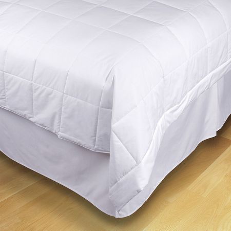 ECOPURE Filled Blanket, Quilted, White, PK2 1B07670