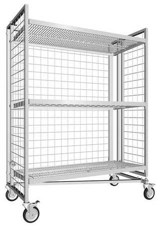 ZORO SELECT Nesting Wire Cart, 21 In. W, 45-1/2 In. L NTM-48-GHR