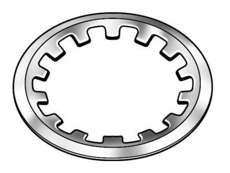 Zoro Select External Self-Locking Push-On Retaining Ring, Stainless Steel Plain Finish, 5/16 in Shaft Dia, 5 PK TX-31SS