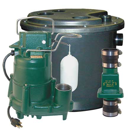Zoeller Drain Pump System, 1/2 HP, 115 V, 9.4 A 131-0007