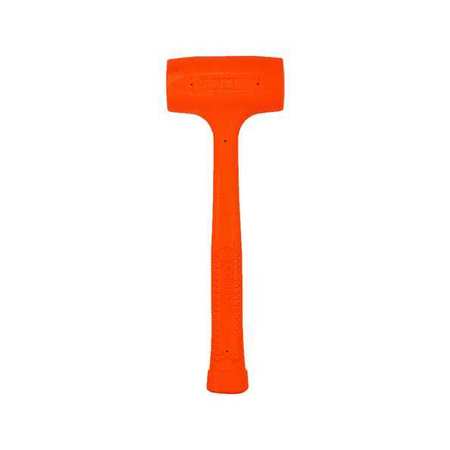 Stanley 18 oz. Soft Face Dead Blow Hammer. 11 in L, 1 3/4 in Face Dia, Steel, Orange 57-531