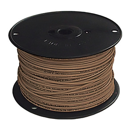 SOUTHWIRE Building Wire, THHN, 14 AWG, 500 ft, Brown, Nylon Jacket, PVC Insulation 11586501