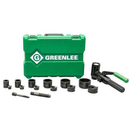 Greenlee Quick Draw 90 Hydraulic Knockout Kit, 8-Ton Knockout Punch Kit with Slug-Buster, 1/2" to 2" 7906SB