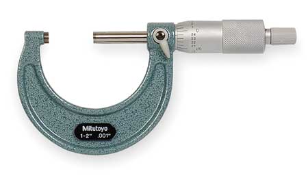 MITUTOYO Micrometer, 1 to 2", 0.001, Ratchet 103-178