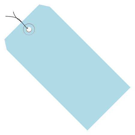 PARTNERS BRAND Shipping Tags, Pre-Wired, 13 Pt., 4 3/4" x 2 3/8", Light Blue, 1000/Case G11053B