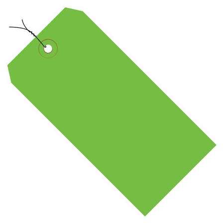 PARTNERS BRAND Shipping Tags, Pre-Wired, 13 Pt., 6 1/4" x 3 1/8", Green, 1000/Case G11083D