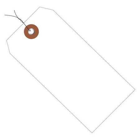 PARTNERS BRAND Plastic Shipping Tags, Pre-Wired, 6 1/4" x 3 1/8", White, 100/Case G26057W