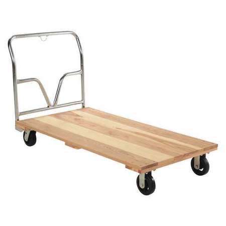 PARTNERS BRAND Wood Platform Truck, 30" x 60", Natural Wood, 1/Each WD3060