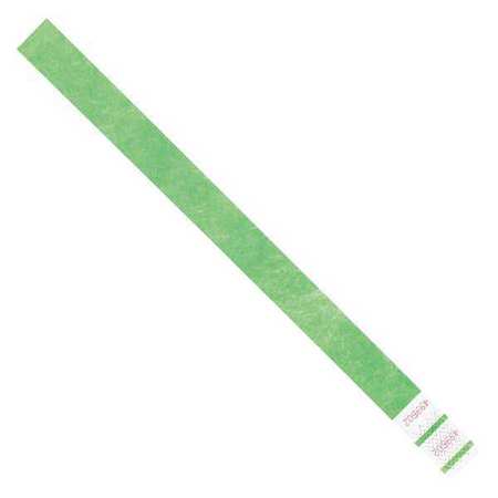 TYVEK Tyvek® Wristbands, 3/4" x 10", Green, 500/Case WR101GN