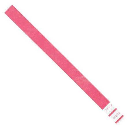 TYVEK Tyvek® Wristbands, 3/4" x 10", Pink, 500/Case WR101PK