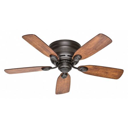 HUNTER Decorative Ceiling Fan, Low Pro, 42" Blade Dia., 1 Phase, 120 51061
