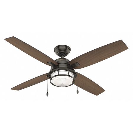 HUNTER Decorative Ceiling Fan, 52" Blade Dia., 1 Phase, 120V AC 59214