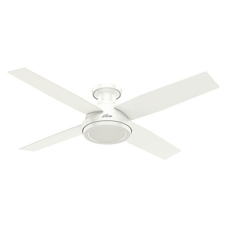HUNTER Decorative Ceiling Fan, Low Pro, 52" Blade Dia., 1 Phase, 120 59248