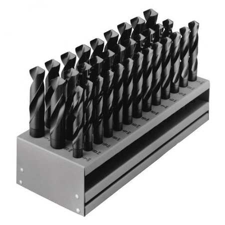 CLE-LINE 33PC 1/2 Reduced Shank Silver & Deming Drill Set Cle-Line 1813 Steam Oxide HSS RHS/RHC 1/2-1IN C21134