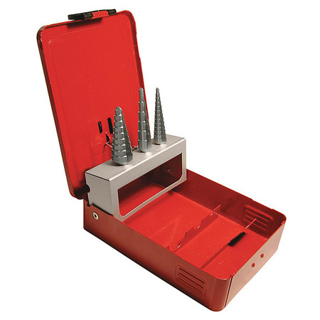 CLE-LINE 3PC Step Specialty Drill Set Cle-Line 1874 Bright HSS RHC 3/16 - 3/4 C20325