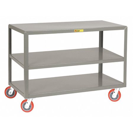 LITTLE GIANT Mobile Tables, 3-Shelf, 3600 lb., 24 x 60", Steel, 3 Shelves, 3,600 lb 3IP-2460-6PY