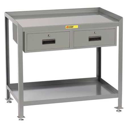 LITTLE GIANT Workstation, 2-Shelf, 2-Drawer, 24 x 48" SW-2448-LL-2DR