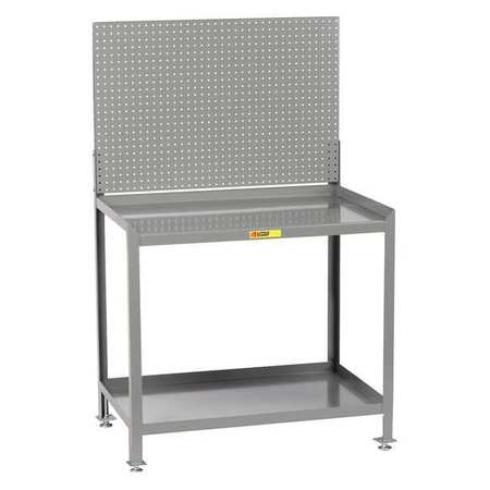 LITTLE GIANT Workstation, 2-Shelf, Pegboard, 24 x 36" SW-2436-LL-PB