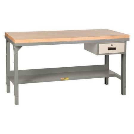 LITTLE GIANT Workbench, Butcher Block Top, 36x72x36" WSJ2-3672-AH-DR