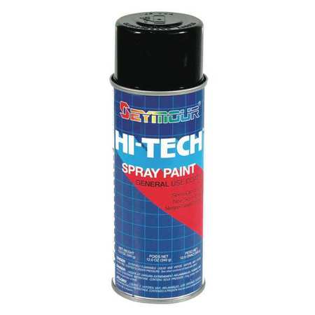 SEYMOUR OF SYCAMORE Hi-Tech Enamel Spray Paint, Semi-gloss Black, 12 oz. 16-139
