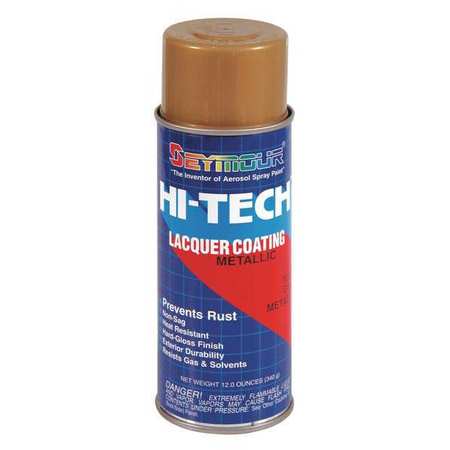 SEYMOUR OF SYCAMORE Hi-Tech Lacquer Spray Paint, Gold Metallic, 12 oz 16-812