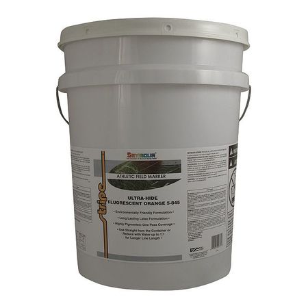 Seymour Of Sycamore Athletic Field Marking Paint, 5 gal., Fluorescent Orange, Water -Based 5-845