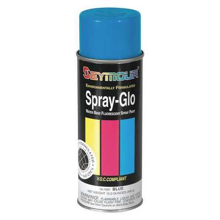 SEYMOUR OF SYCAMORE Spray Paint, Fluorescent Blue, 12 oz 16-1621