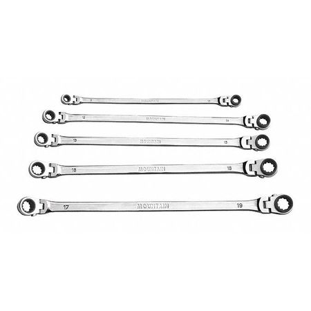 MOUNTAIN Ratcheting Wrench, 5Pc, Metric Flexible RM6