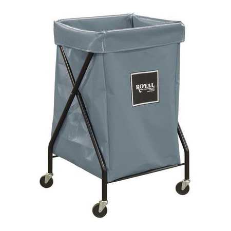 ROYAL BASKET TRUCKS X-Frame Cart, 6 Bu, Gray Vinyl R06-GGX-XFA-3ONN