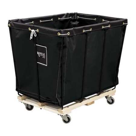 ROYAL BASKET TRUCKS Knock Down, 8 Bu, Black, Wood Base R08-KKX-KDA-3UNN