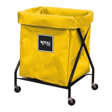 ROYAL BASKET TRUCKS X-Frame Cart, 8 Bu, Yellow Vinyl R08-YYX-XFA-3ONN