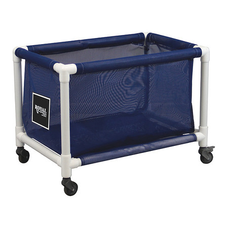 ROYAL BASKET TRUCKS PVC Hamper, 50 gal., Blue Mesh R50-BBX-H1N-3ULN