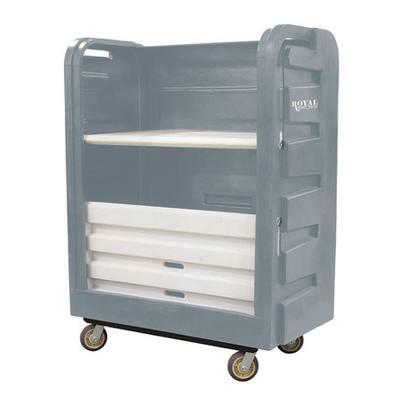 ROYAL BASKET TRUCKS Turnabout Trk, 48 Cu ft., Gray, Plstc, A R48-GRX-TPA-6UNN