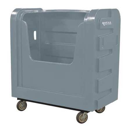 ROYAL BASKET TRUCKS Bulk Poly, 36 Cu ft, Gray, C R36-GRX-BFC-6UNN