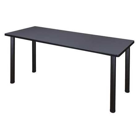 KEE Regency Kee 60 x 24 in. Training Seminar Table- Grey Top, Black Legs MT6024GYBPBK