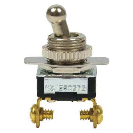 GARDNER BENDER Toggle Switch, SPST, 6A, 120VAC, On/Off GSW-124