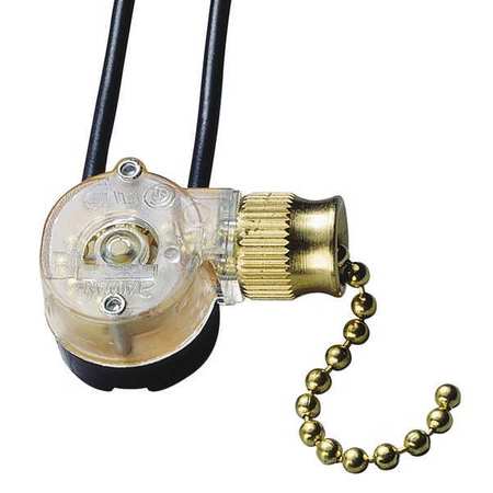 GARDNER BENDER Pull Switch, Brass, SPST GSW-32